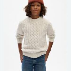 GAP Youth (XL -12) Off-White Crewneck Sweater